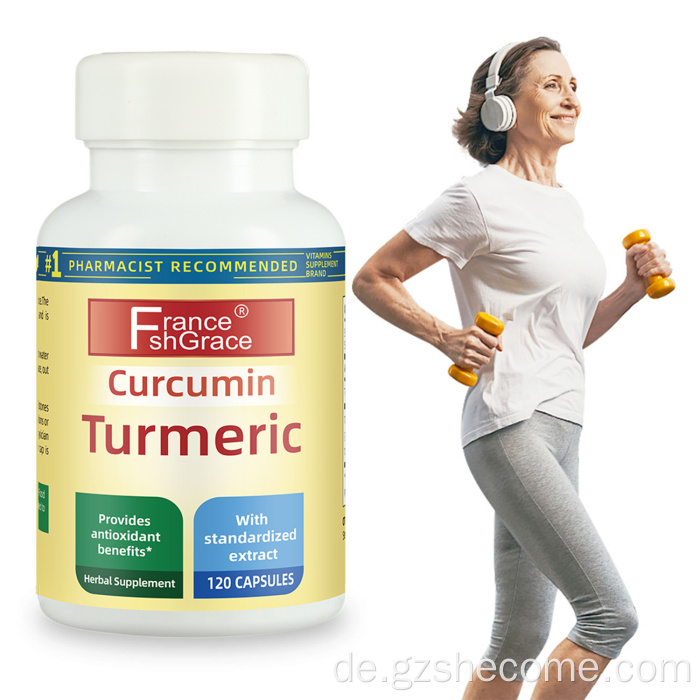 Kurkuma-Curcumin-Kapseln, antioxidative Gelenkunterstützung
